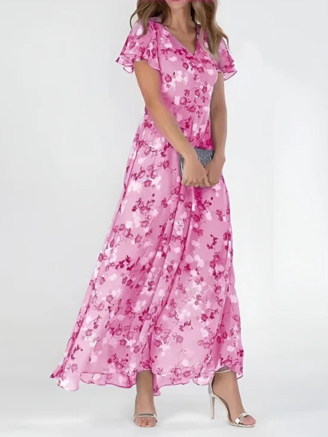Sophia Elegant Midi Dress – Lightweight Fabric for Wedding Guests & Formal Events 3