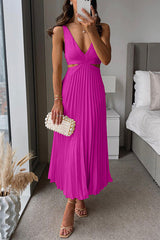 Sophia Pleated Midi Dress – Elegant Fabric with Flattering Fit for Weddings & Formal Events 11