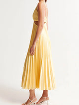 Sophia Pleated Midi Dress – Elegant Fabric with Flattering Fit for Weddings & Formal Events 2