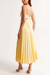 Sophia Pleated Midi Dress – Elegant Fabric with Flattering Fit for Weddings & Formal Events 5