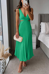 Sophia Pleated Midi Dress – Elegant Fabric with Flattering Fit for Weddings & Formal Events 8