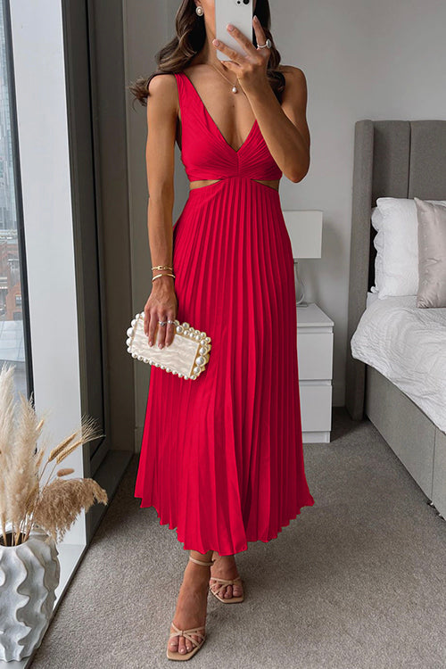 Sophia Pleated Midi Dress – Elegant Fabric with Flattering Fit for Weddings & Formal Events 9