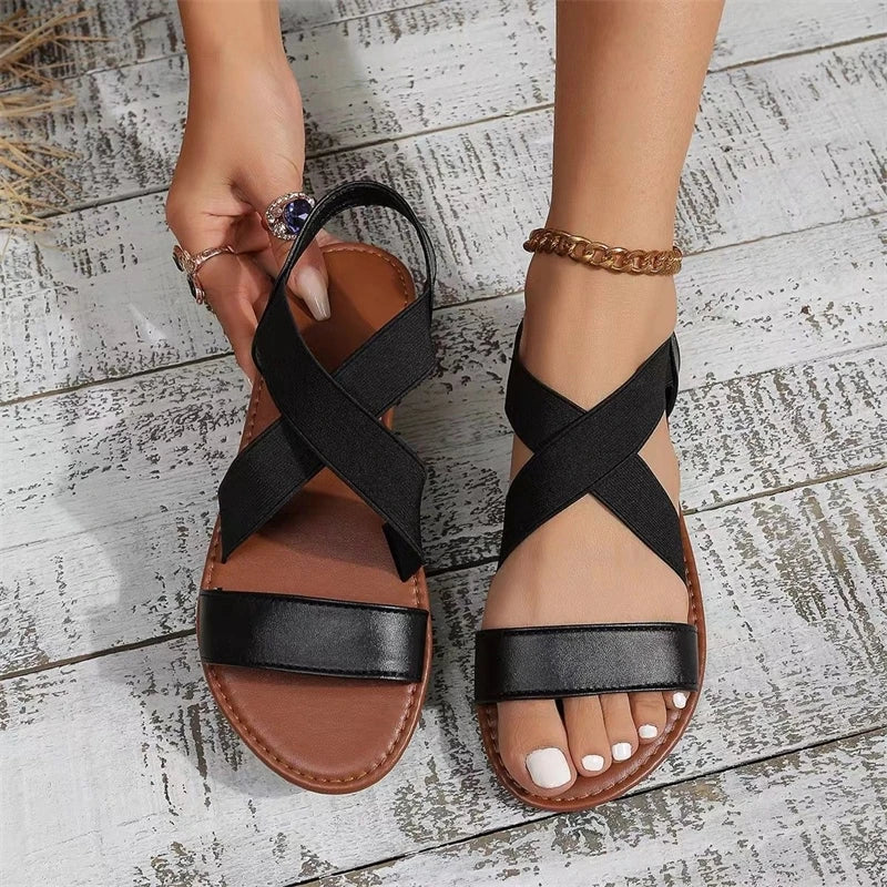 Sunny Haven Criss-Cross Sandals for Women – Soft Straps & Cushioned Sole for All-Day Comfort 3