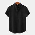 Sunnyvale Men's Shirt – Lightweight Linen Blend with Collarless Design 0