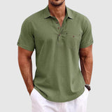 Callum Linen Polo – Men's Linen Shirt with Soft Collar & Tailored Fit
