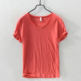 Men's Marino Milan Cotton Shirt - Breathable V-Neck Relaxed Fit for Casual Style