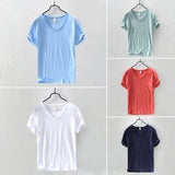 Men's Marino Milan Cotton Shirt - Breathable V-Neck Relaxed Fit for Casual Style