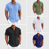 Callum Linen Polo – Men's Linen Shirt with Soft Collar & Tailored Fit