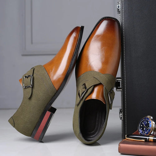 Aurora Men's Luxe Buckled Suede Loafers