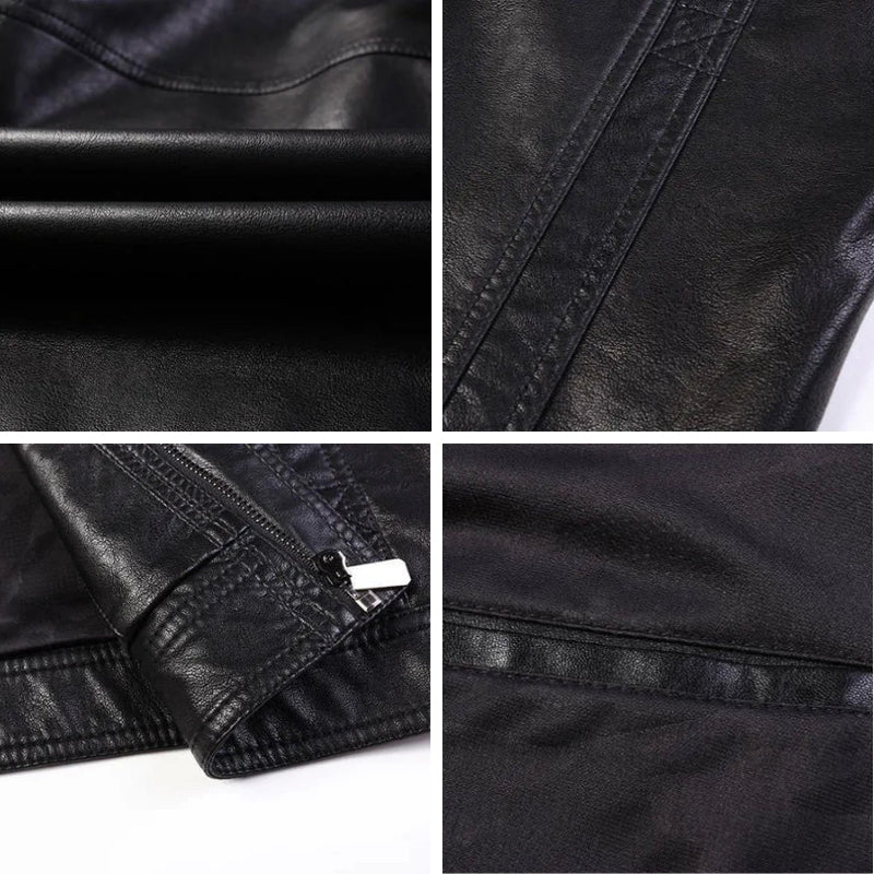 Dario Genuine Leather Jacket – Soft Structured Casual Outerwear