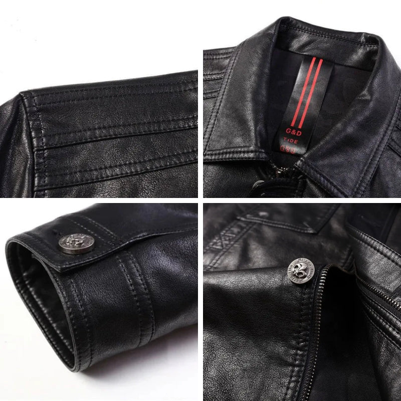 Dario Genuine Leather Jacket – Soft Structured Casual Outerwear