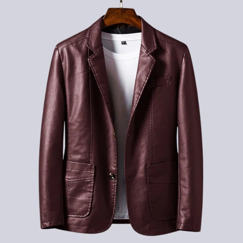 Oscar Men’s Leather Jacket – Smooth Leather with Cotton Lining