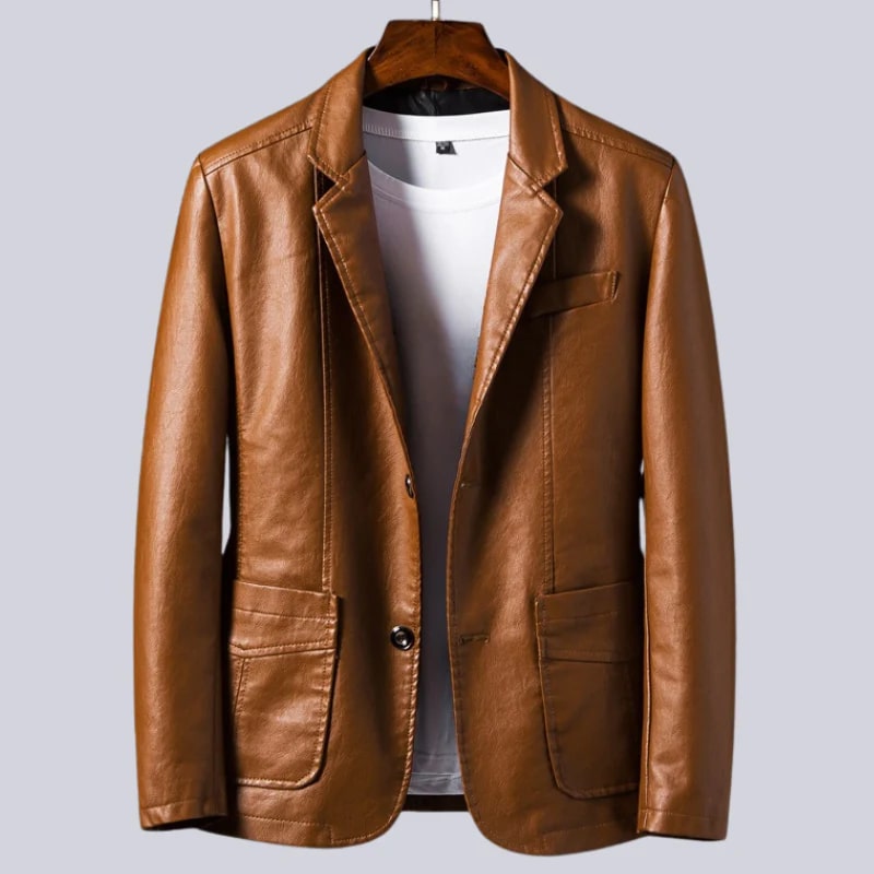 Oscar Men’s Leather Jacket – Smooth Leather with Cotton Lining