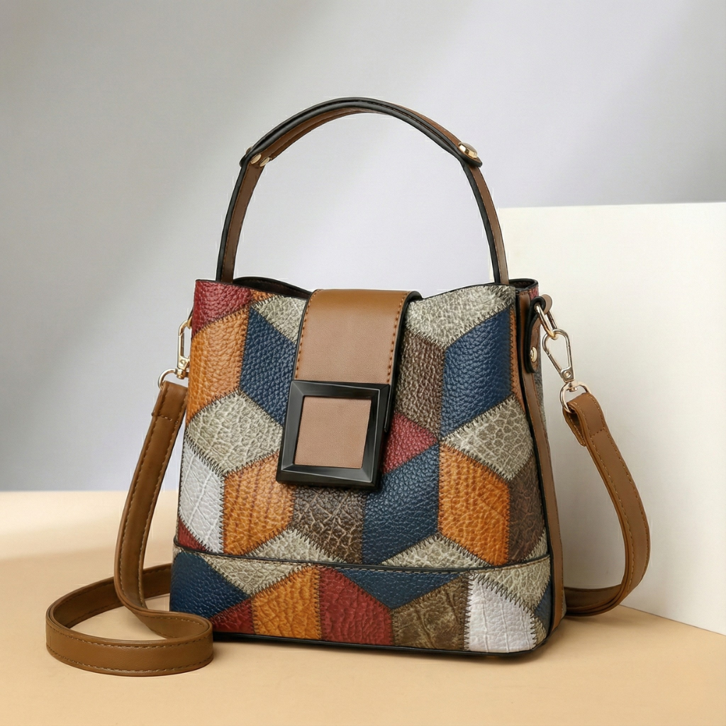 Morene Women's Leather Handbag – Premium Genuine Leather with Secure Snap Closure