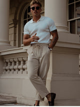 Jomer Knit Polo – Textured Minimalism in a Summer-Ready Fit