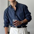 Urban Classic Men's Shirt – Soft Polyester Blend with Relaxed Fit & Chest Pocket 0