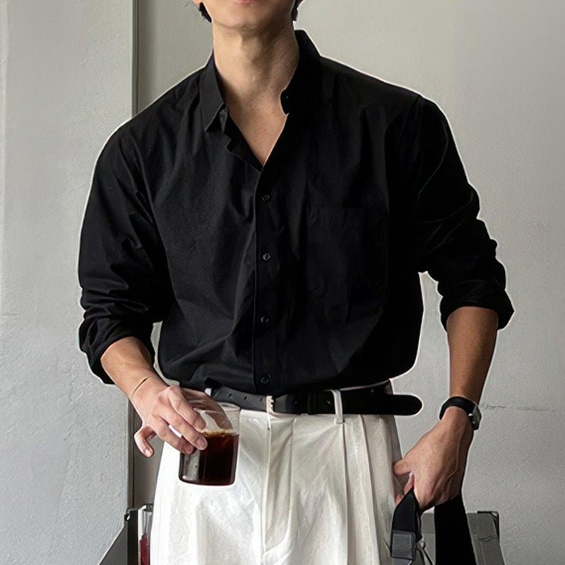 Urban Classic Men's Shirt – Soft Polyester Blend with Relaxed Fit & Chest Pocket 2