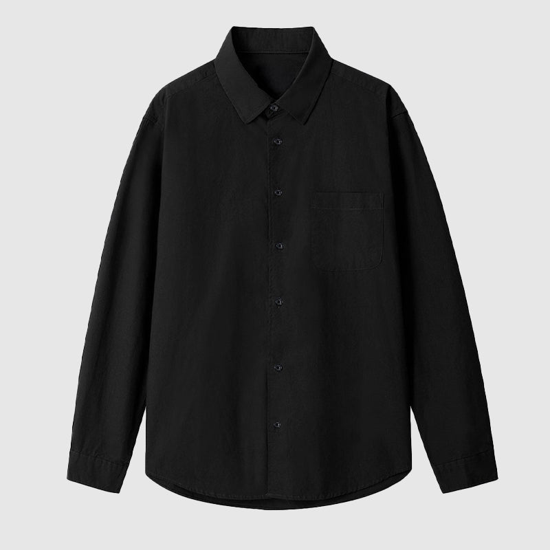 Urban Classic Men's Shirt – Soft Polyester Blend with Relaxed Fit & Chest Pocket 5