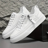 Urban Edge Leather Sneakers – Cushioned Comfort with Side-Zip Detail 7
