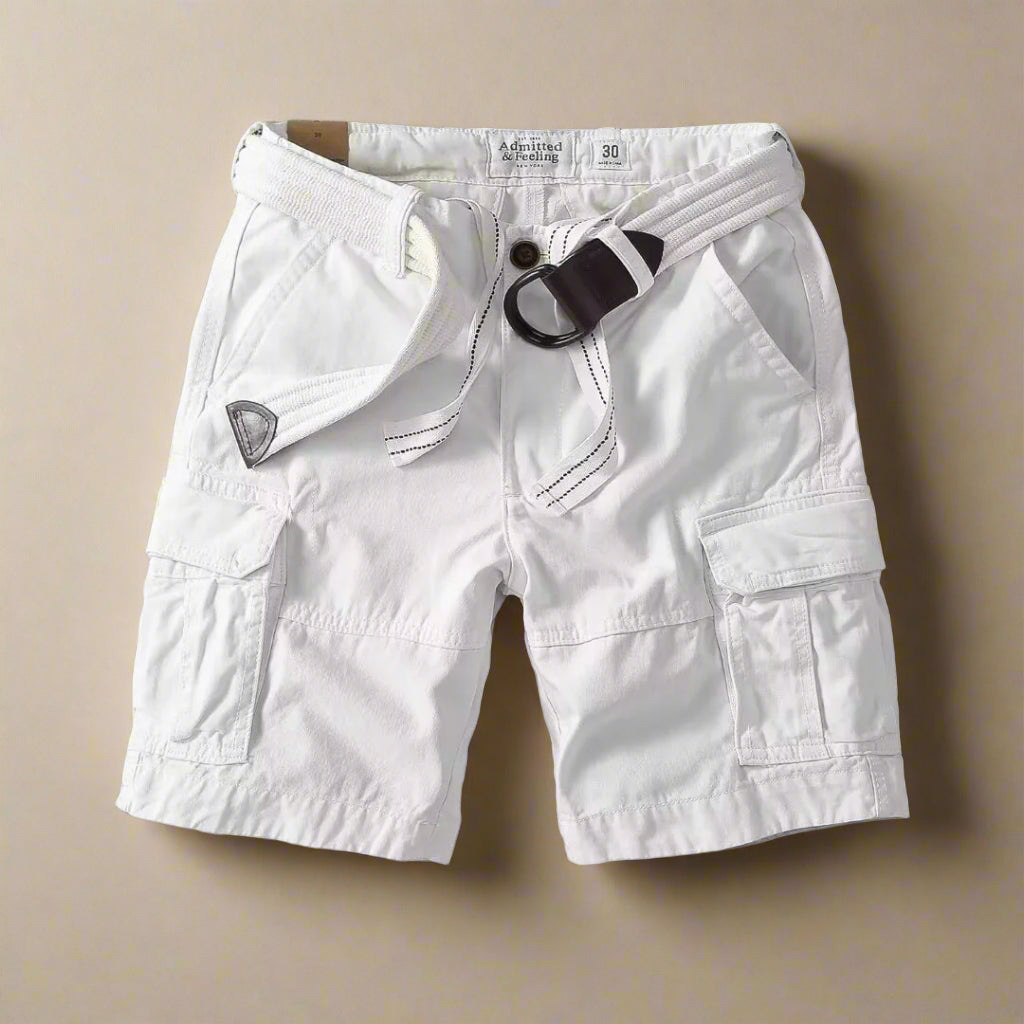 Urban Explorer Mens Cargo Shorts – Durable Cotton with Classic Fit & Utility Pockets 0