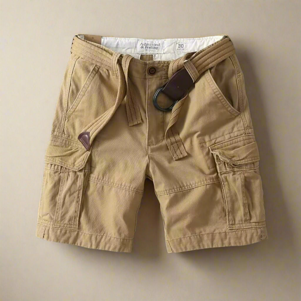 Urban Explorer Mens Cargo Shorts – Durable Cotton with Classic Fit & Utility Pockets 1