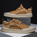 Urban Voyager Leather Sneakers – Breathable Mesh Inserts & Cushioned Comfort Insoles 0