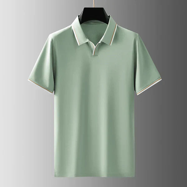 Edward Cotton Tailored Polo Shirt – Sleek Short Sleeve Top