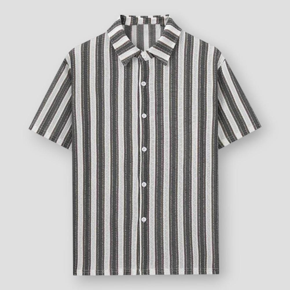 Valencia Lightweight Cotton Polo Shirt – Striped Design for Relaxed Fit Summer Style 0