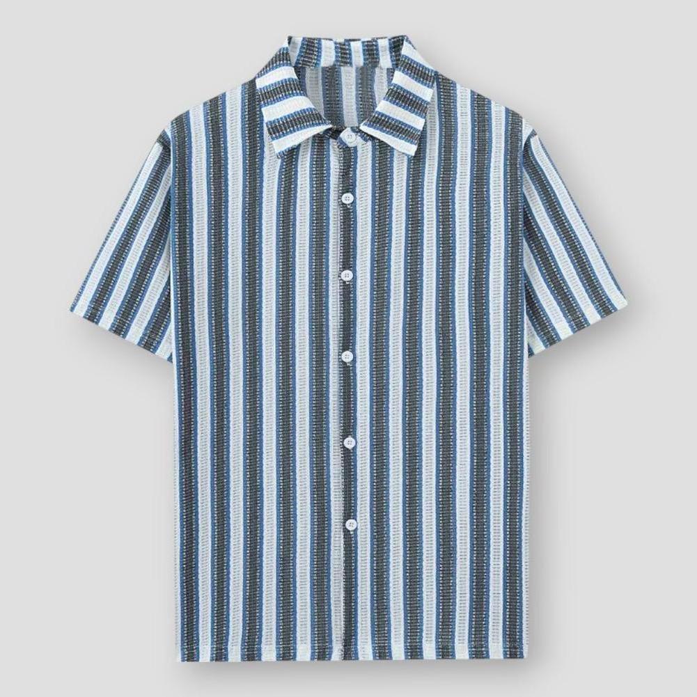 Valencia Lightweight Cotton Polo Shirt – Striped Design for Relaxed Fit Summer Style 1