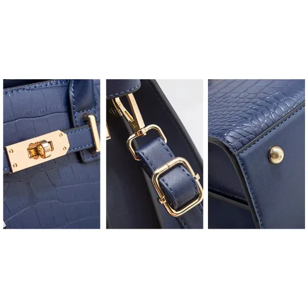 Rani Women’s Handbag – Genuine Leather with Buckle Closure & Crossbody Strap