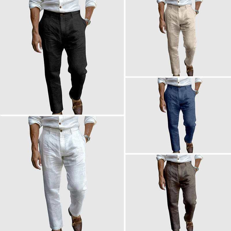 Verona Women's Linen Pants – Ankle-Length & Sleek Straight Cut Design 5