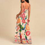 Vibrant Floral Maxi Dress – Lightweight Polyester with Flattering A-Line Fit 4
