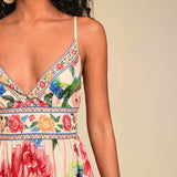 Vibrant Floral Maxi Dress – Lightweight Polyester with Flattering A-Line Fit 5