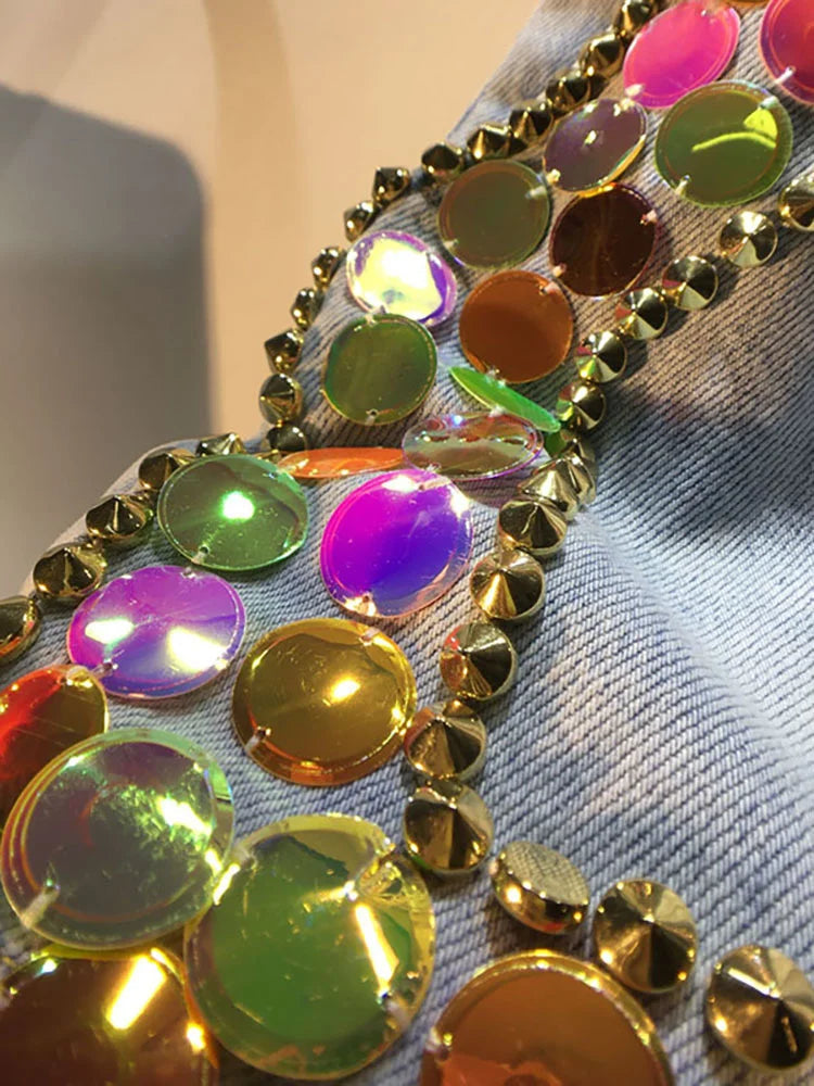 Vibrant Sequin Womens Shorts – Relaxed Fit for Night Out & Parties 4