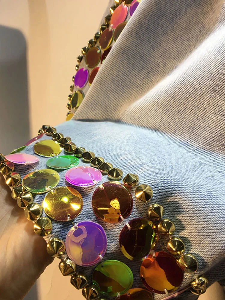 Vibrant Sequin Womens Shorts – Relaxed Fit for Night Out & Parties 5