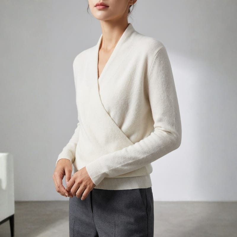 Jasmine Women’s Cross-Wrap Knit Sweater