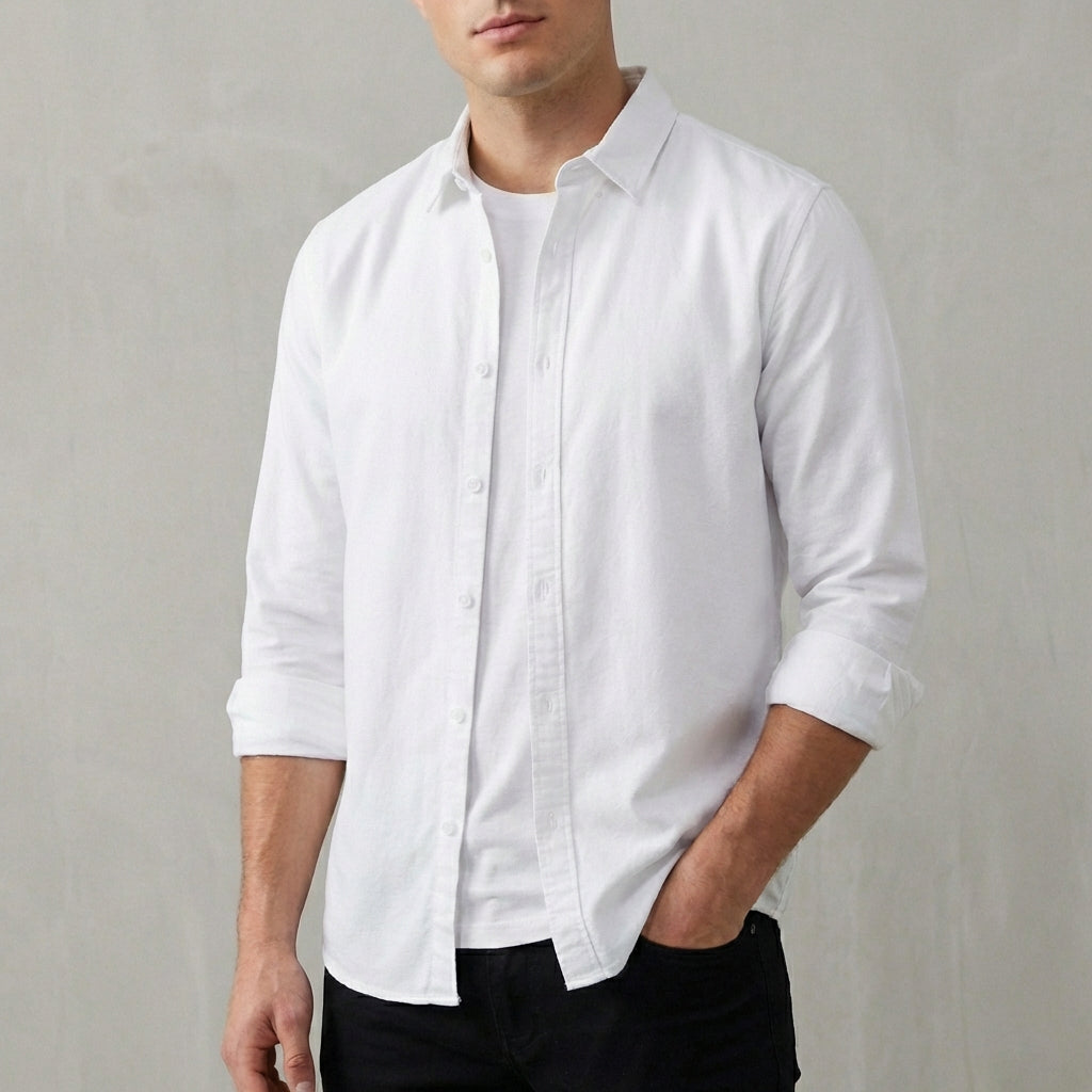 Landon Cotton Relaxed Button-Down Shirt – Lightweight Casual Essential