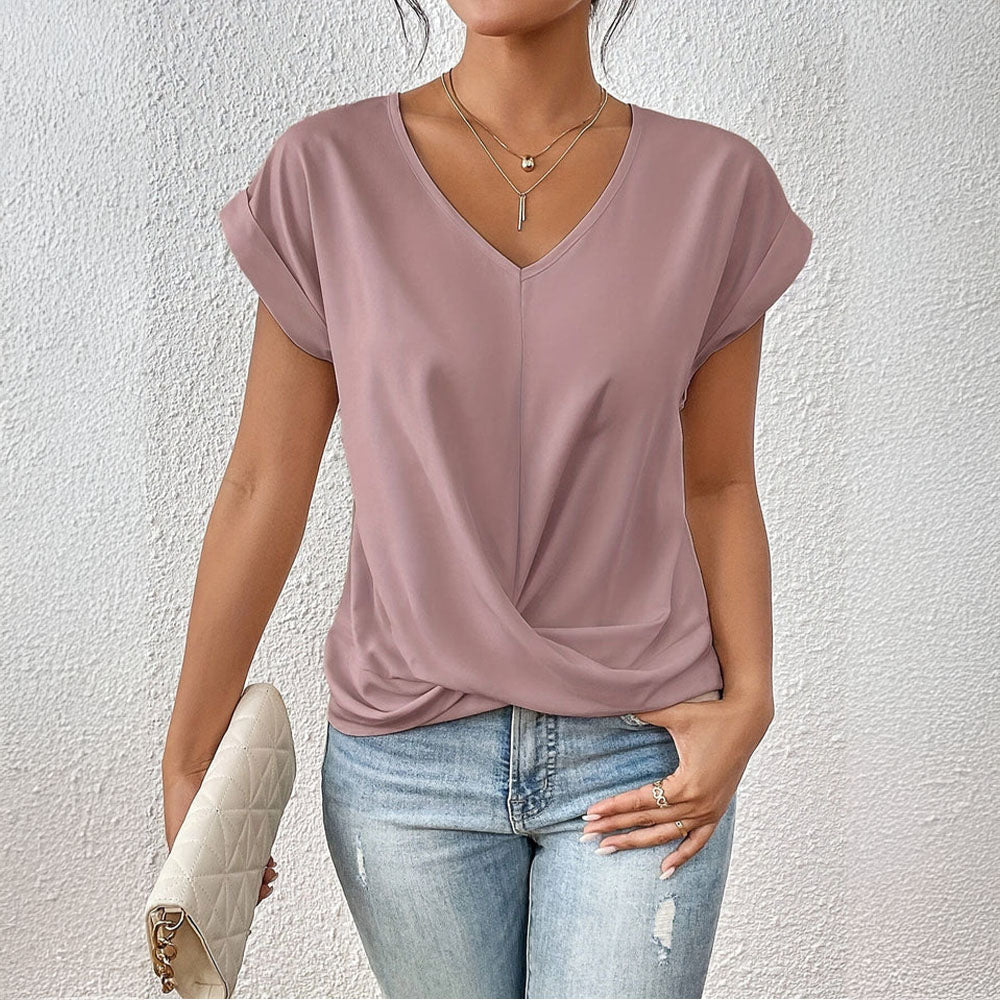 Willow Women's Top – Soft Draped Blouse for Effortless Comfort & Style 2