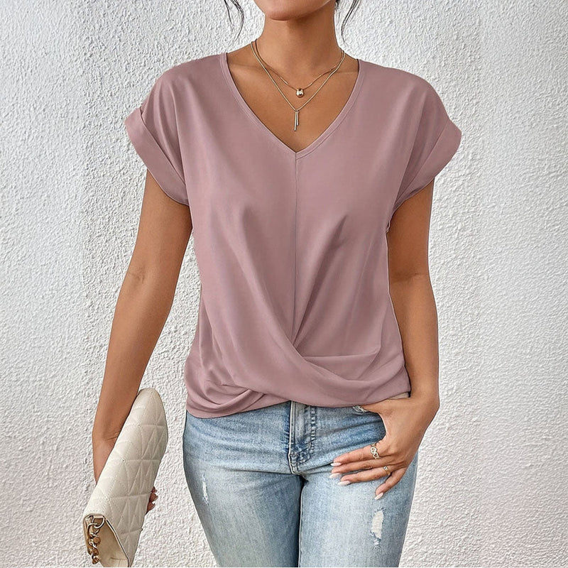 Willow Women's Top – Soft Draped Blouse for Effortless Comfort & Style 2