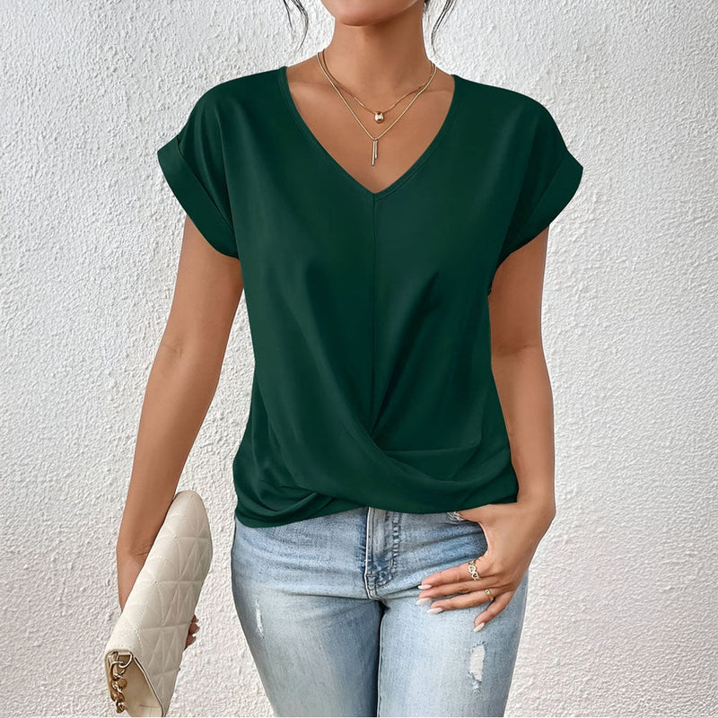 Willow Women's Top – Soft Draped Blouse for Effortless Comfort & Style 3