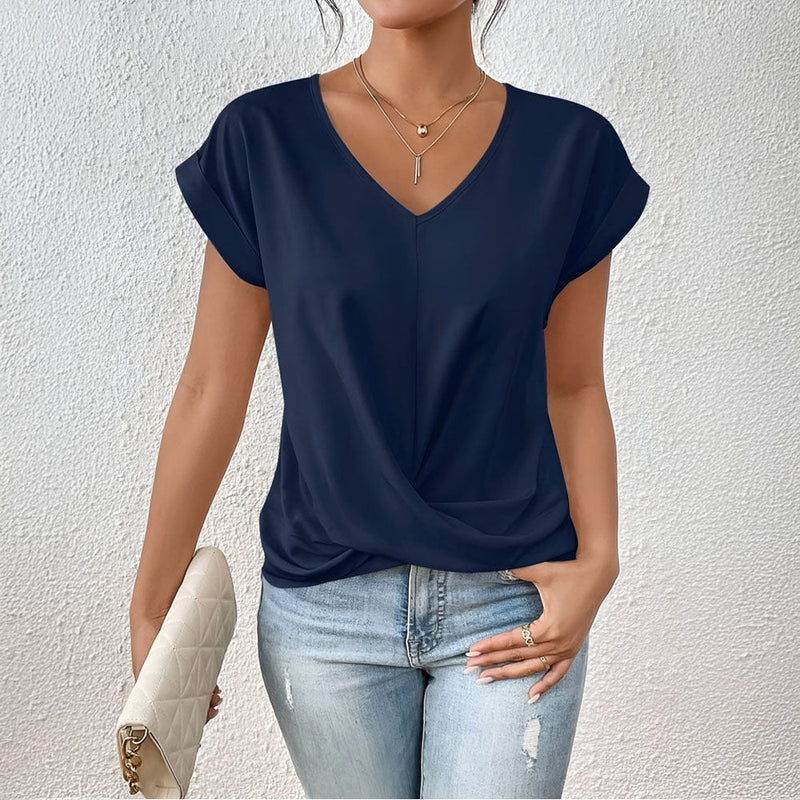 Willow Women's Top – Soft Draped Blouse for Effortless Comfort & Style 4