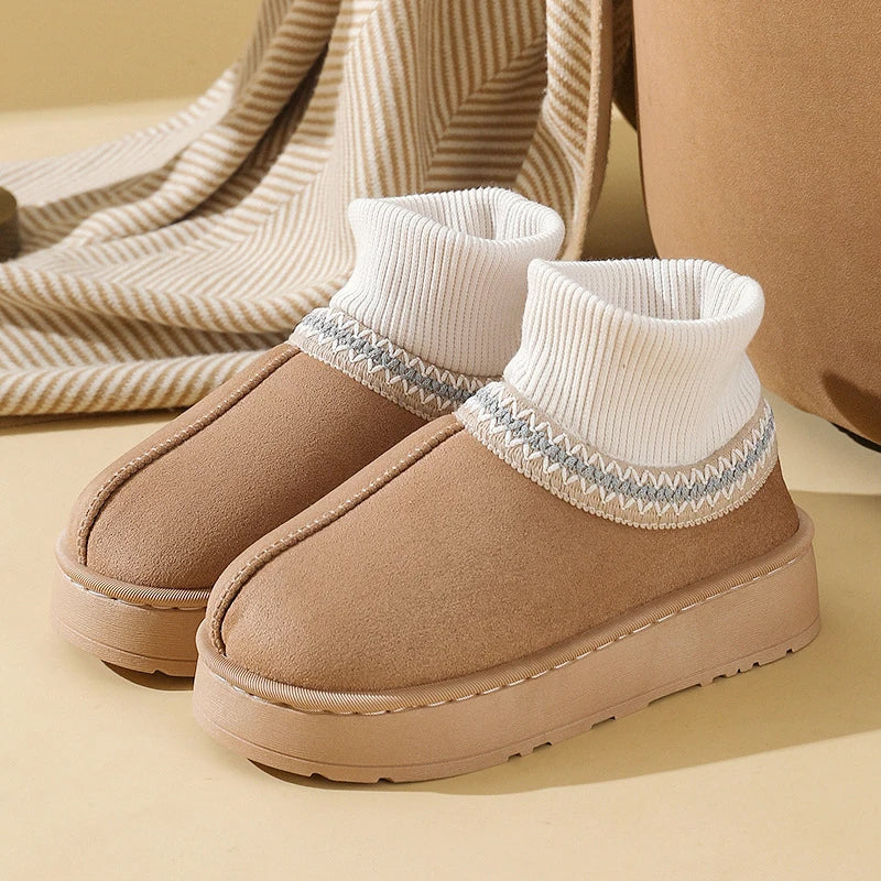 Marriot Women’s Plush Ankle Slipper Boots – Soft Cozy Indoor Footwear