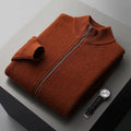William Men’s Zip Up Cardigan – Merino Wool Knit Sweater