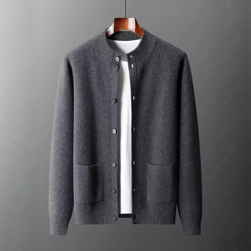 Andrew Men’s Cashmere Cardigan – Luxury Button-Up Knit Jacket