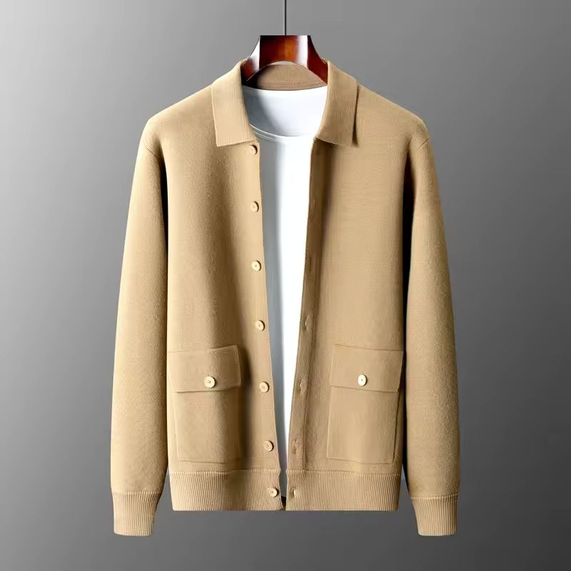 Charles Men’s Wool Cardigan – Smart Casual Knit Sweater