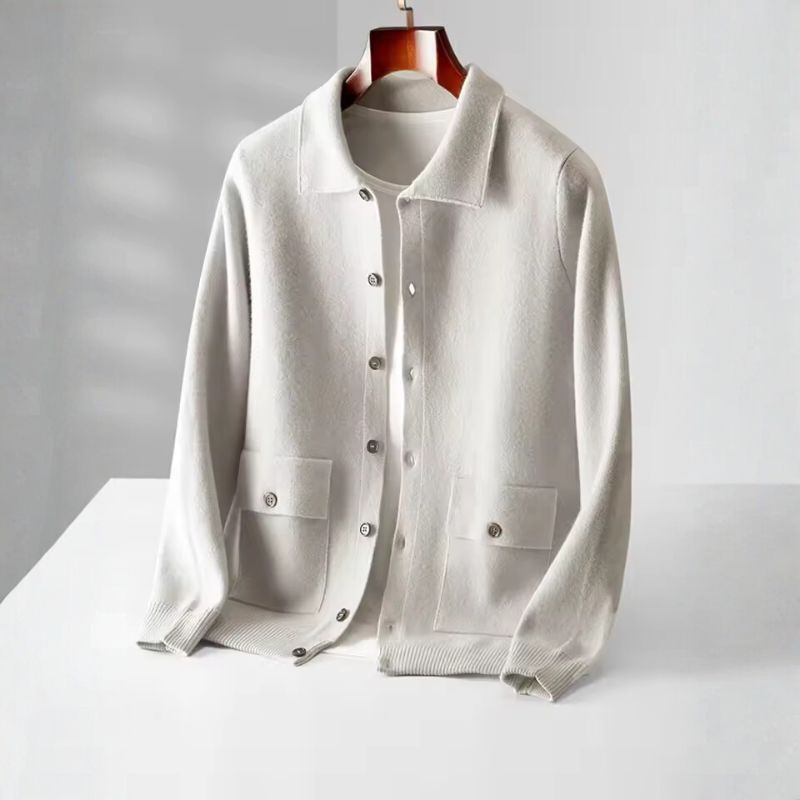 Charles Men’s Wool Cardigan – Smart Casual Knit Sweater