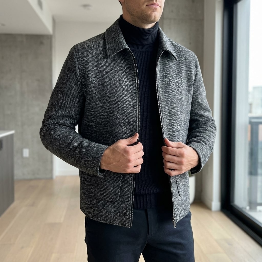 Octavio Men’s Jacket – Dense Woven Lightweight Jacket