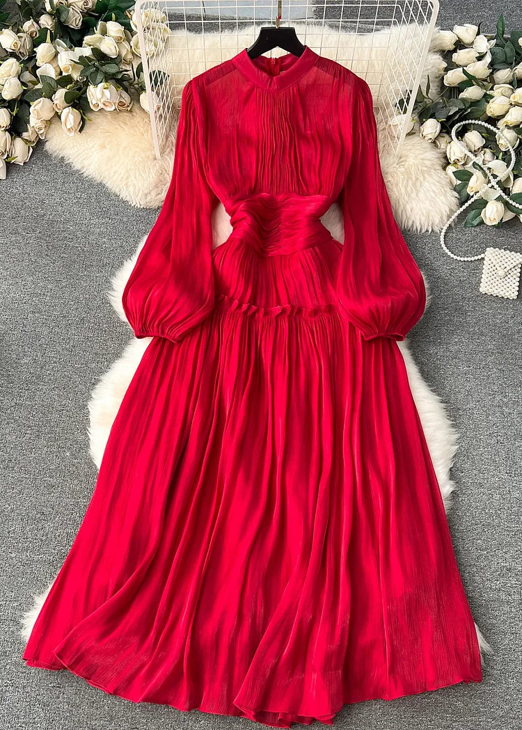 Chelsea Wrinkled Patchwork Silk Dress