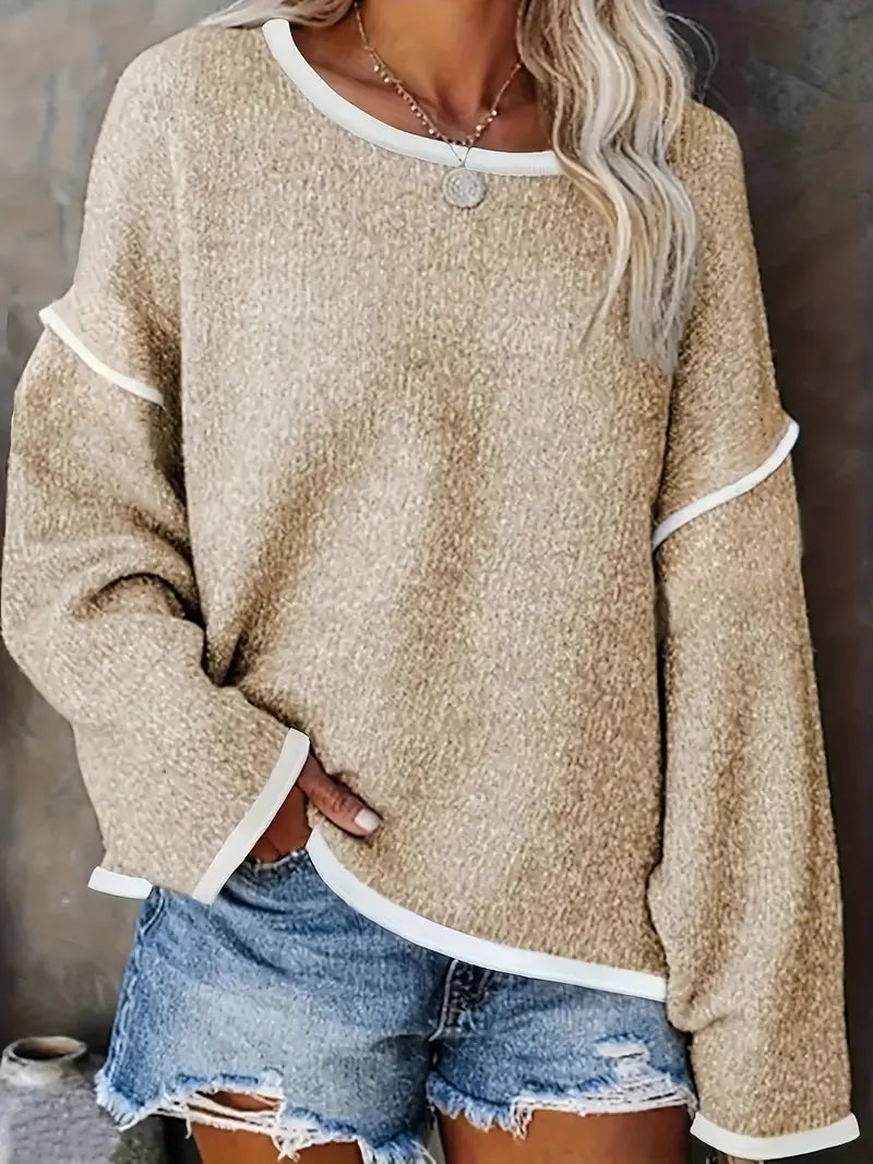 Giselle Women’s Knit Sweater – Soft Breathable Pullover with Relaxed Fit