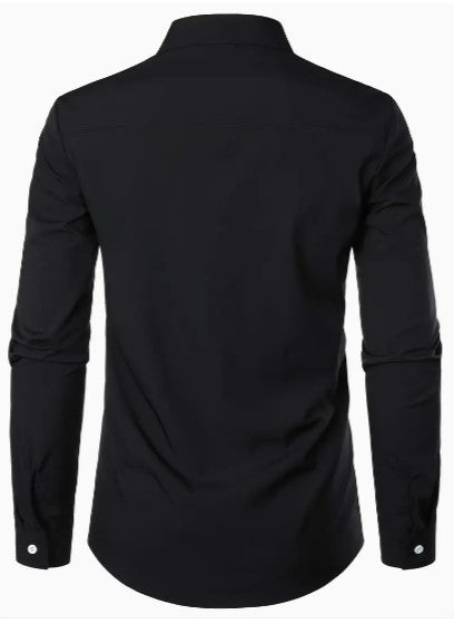 Noel Contrast Trim Shirt – Sleek Slim-Fit Button-Up
